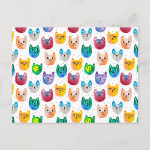 Postal De Anuncios Gatos acuarelas y amigos
