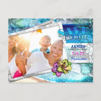 Postal De Anuncios GC Save the Date Family Reunion Vintage Beach v 2