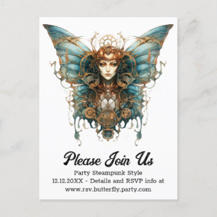 Postal De Anuncios Gearspring Sylph Mariposa Boda Steampunk 