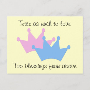 Postal De Anuncios ¡Gemelos niño y niña!