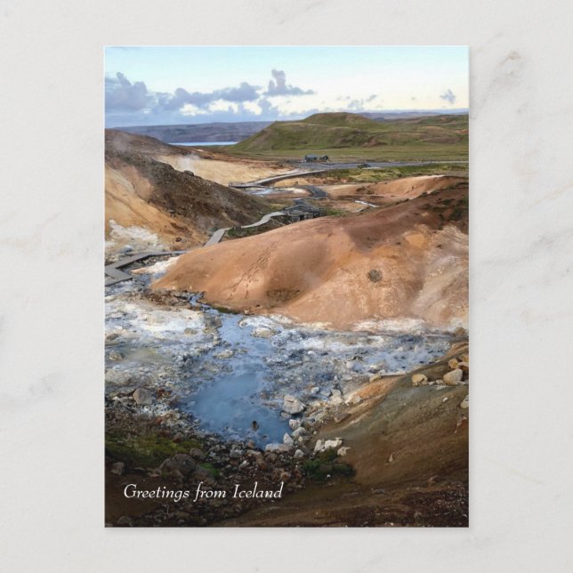 Postal De Anuncios Geotermal de Islandia - Postcard (Anverso)