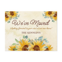 Girasol Aquarela Rústica Mudanza de Casa Nueva 