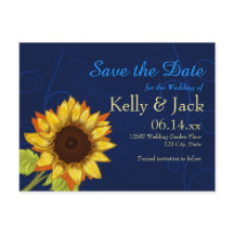 Girasol/Save the Date Blue boda
