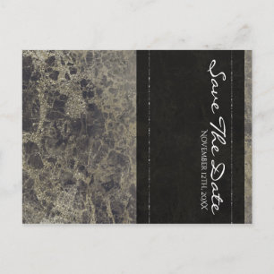 Postal De Anuncios Glam Marble Granite Shimmer Elegant Save the Date