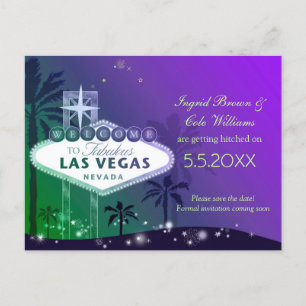 Postal De Anuncios Glitzy Las Vegas Wedding Save the Date