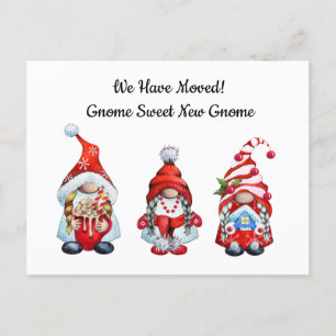 Postal De Anuncios Gnomo de nuevo hogar Gnomo dulce gnomo rojo