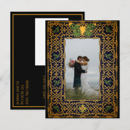 Postal De Anuncios Golden Celtic Knot salva la publicación del anunci