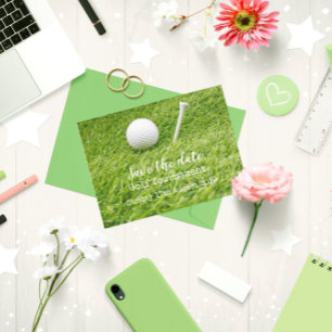 Postal De Anuncios Golf Salvar el torneo de golf de fecha con tee