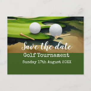 Postal De Anuncios Golf Salvar el Torneo de Golf de fecha en verde