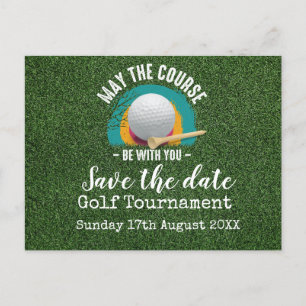 Postal De Anuncios Golf Salvar el Torneo de Golf de fecha en verde