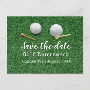 Postal De Anuncios Golf Salvar el Torneo de Golf de fecha en verde