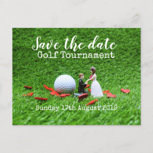 Postal De Anuncios Golf Salvar la fecha Boda del Torneo de Golf