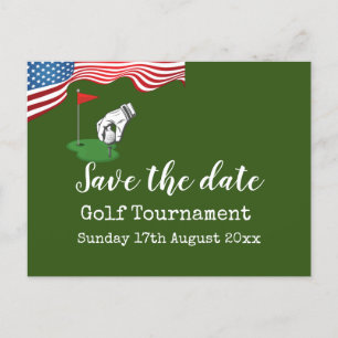 Postal De Anuncios Golf Salvar la fecha del Torneo de Golf con la ban