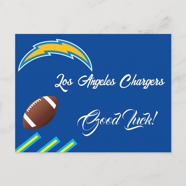 Postal De Anuncios Good Luck for Los Angeles Chargers team (Anverso)