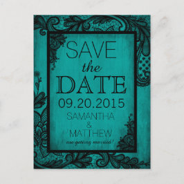 Postal De Anuncios Gótico Grunge Lace Save the Date