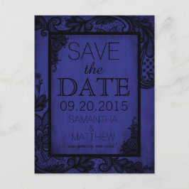 Postal De Anuncios Gótico Grunge Lace Save the Date
