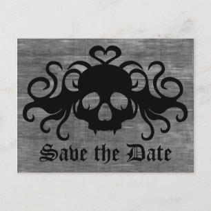 Postal De Anuncios Gótico salva la cita avivada calavera vampiro