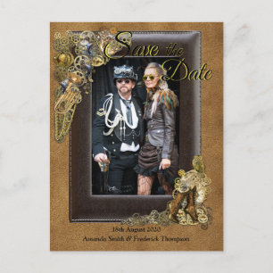 Postal De Anuncios Gótico - Steampunk Boda en Save Ante Date