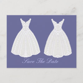 Postal De Anuncios Gown Save The Date Commitong Ceremony