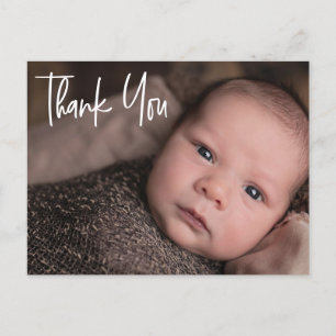 Postal De Anuncios GRACIAS personalizado Baby Photo