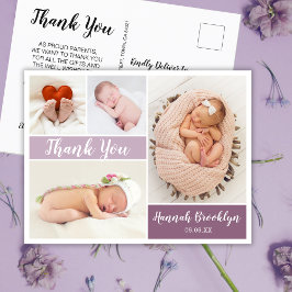 Postal De Anuncios Gracias por el nacimiento del Collage de fotos
