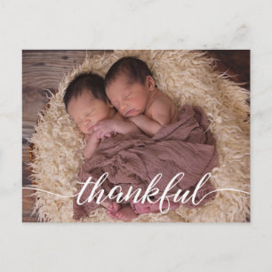 Postal De Anuncios Gracias por la foto de los gemelos bebés personali