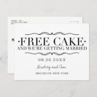 Graciosa boda gratis para pasteles salva las fecha