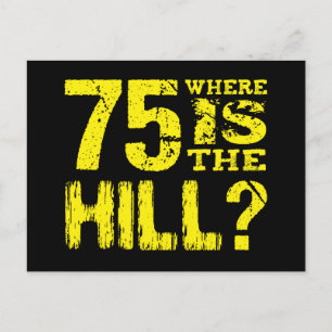 Postal De Anuncios Gracioso cumpleaños 75 años, salva la fecha V01G