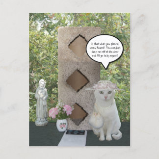 Postal De Anuncios Gracioso meme de gato femenino