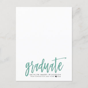 Postal De Anuncios Grado de fotografía verde con guión de pincel mode