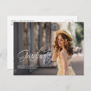 Postal De Anuncios Grado fotográfico de guión de la graduación de 202