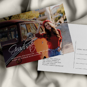 Postal De Anuncios Graduación 2025 Grad Photo Modern College