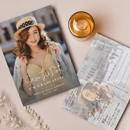 Postal De Anuncios Graduación 2025 Guardar la foto de fecha de gradua