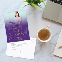 Graduación de foto morada 2022 virtualmente gradua