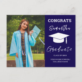 Postal De Anuncios Graduación de foto personalizado Felicitaciones Gr