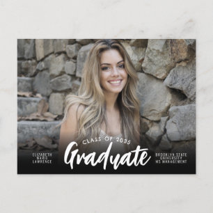 Postal De Anuncios Graduación de fotografía de grado moderno