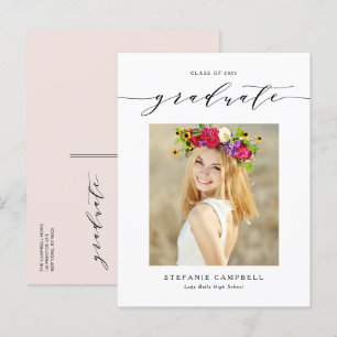 Postal De Anuncios Graduación de fotografías de guiones caprichosos y
