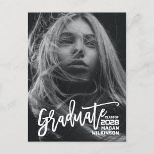 Postal De Anuncios Graduación de fotografías Minimalistas de escritur