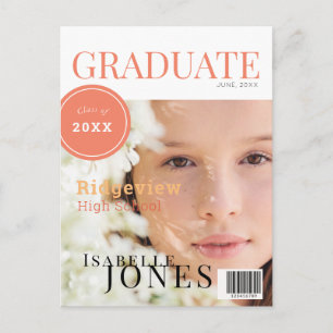 Postal De Anuncios Graduación de fotos de la revista de graduados