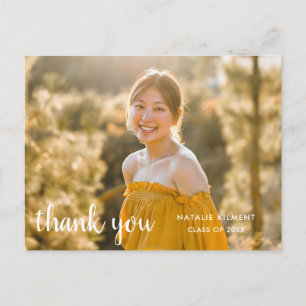 Postal De Anuncios Graduación de fotos en guiones blancos Gracias Pos