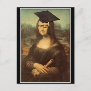 Postal De Anuncios Graduación de Grado de la Mona Lisa