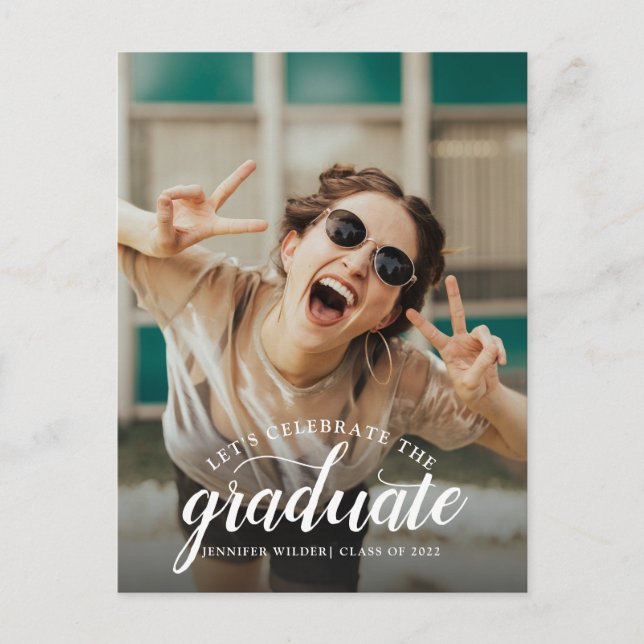 Postal De Anuncios Graduación de la foto (Anverso)