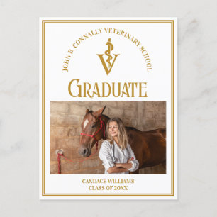 Postal De Anuncios Graduación de la foto de la Escuela Veterinaria de