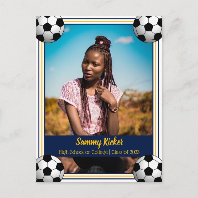 Postal De Anuncios Graduación de la Marina y el Oro de Fútbol (Anverso)