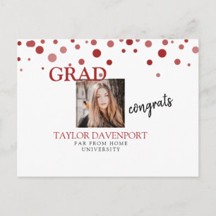 Postal De Anuncios Graduación Foto Femenina Mensaje Gratuito