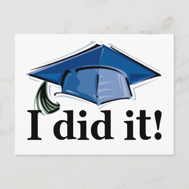 Postal De Anuncios Graduación Lo Logré! (Anverso)