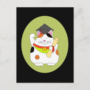 Postal De Anuncios Graduación Maneki Neko