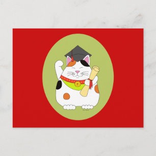 Postal De Anuncios Graduación Maneki Neko