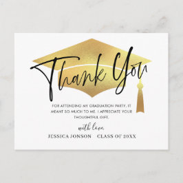 Postal De Anuncios Graduación Minimalista moderna y sencilla Gracias