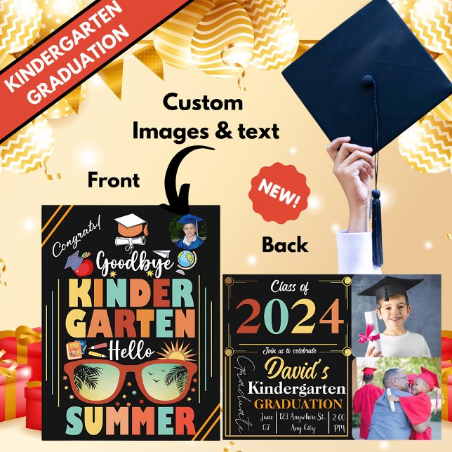 Postal De Anuncios Graduación personalizada de jardines de infancia H (Subido por el creador)